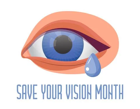 Save your vision month concept vector. Event is celebrated in March. Medical  Stock Illustration