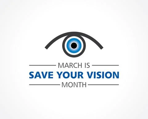 Save your vision month observed in month of March Stock Illustration
