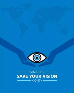 Save your vision month observed in month of March Stock Illustration