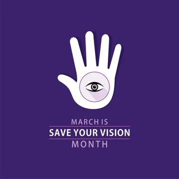 Save your vision month theme design Stock Illustration
