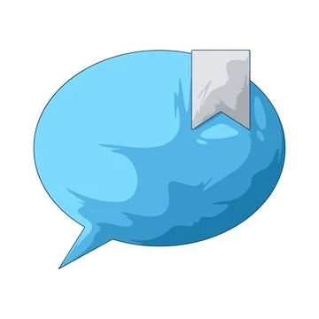Saved chat bubble illustration Stock Illustration