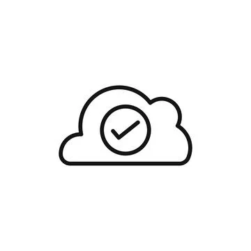 Saved to Drive Icon Collection Cloud Storage Illustrations for Data and Tec.. Stock Illustration