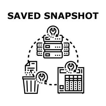 Saved snapshot data management and system recovery Stock Illustration