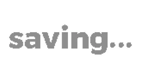 Saving 8-bit text. Save pixel art 16 bit for video game. Vector illustration. 스톡 일러스트
