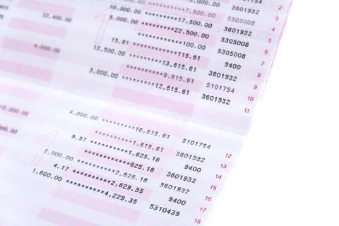 Saving account passbook Stock-Fotos