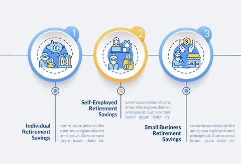 Saving account types vector infographic template 스톡 일러스트
