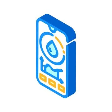 Saving app water isometric icon vector illustration Stock Illustration