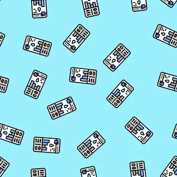 Saving app water vector seamless pattern Stock Illustration