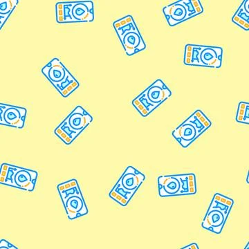 Saving app water vector seamless pattern Stock Illustration