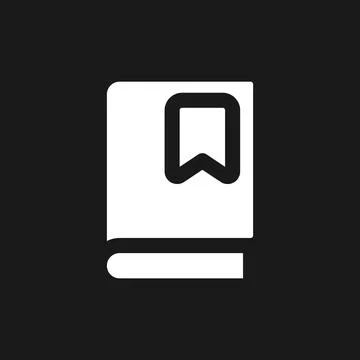 Saving book for future dark mode glyph ui icon 스톡 일러스트