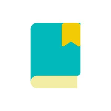 Saving book for future flat color ui icon Stock Illustration