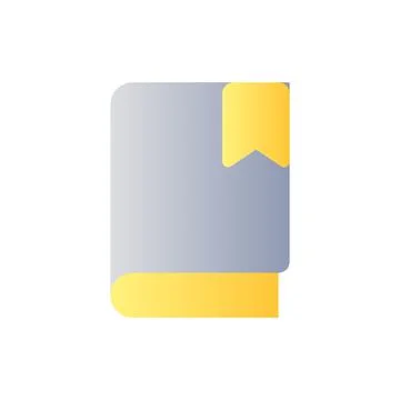 Saving book for future flat gradient two-color ui icon Illustrazione stock