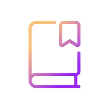 Saving book for future pixel perfect gradient linear ui icon Stock Illustration