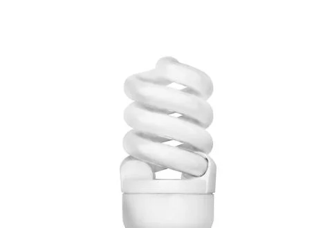 Saving bulb closeup Stock Photos