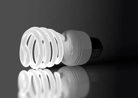Saving bulb light Stock Illustration