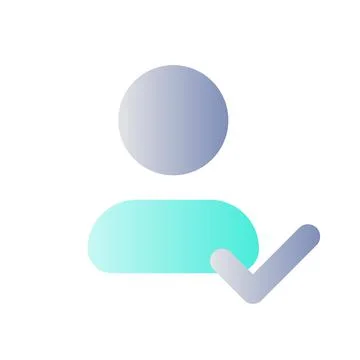 Saving changed information of contact flat gradient color ui icon イラスト素材