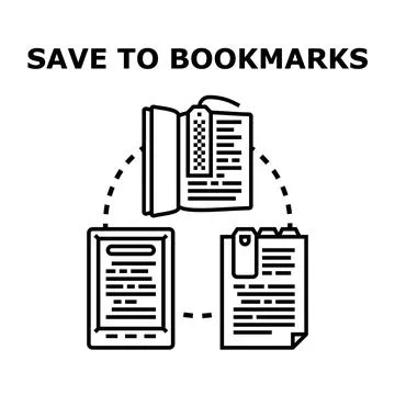 Saving content to bookmarks concept vector Stock Illustration