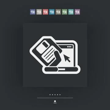 Saving data icon 스톡 일러스트