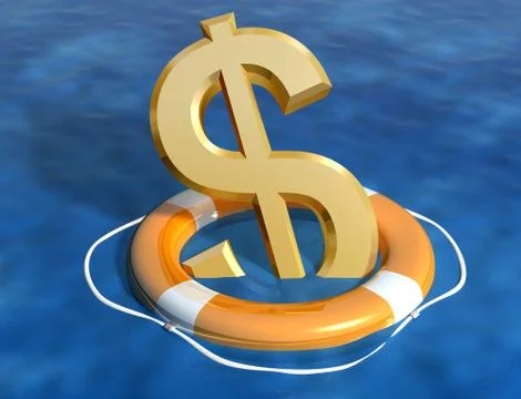 Saving the dollar Stock Illustration