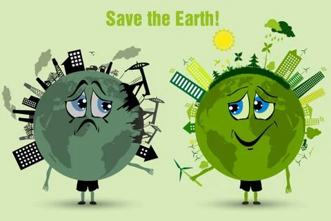 Saving the earth. ecology concept Stock Illustration