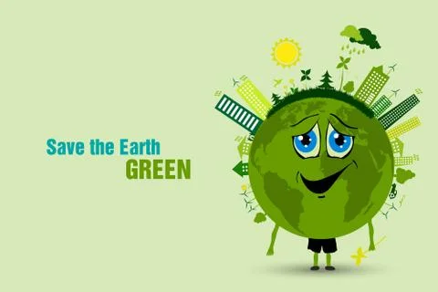 Saving the earth. ecology concept Stock Illustration