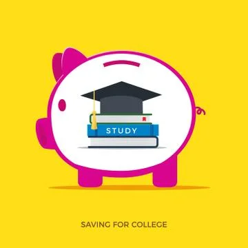 Saving for education fee. Isolated Vector Illustration Stock Illustration