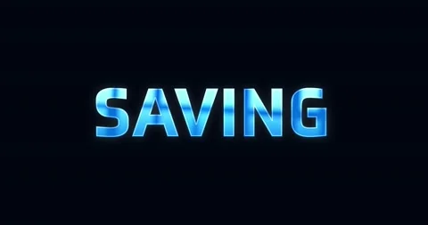 Saving. Electric lightning word. Text Animation Stock Footage 138050752