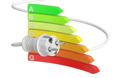 Saving energy consumption concept, 3D rendering Stock Illustration