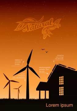 Saving the environment. concept of ecology, renewable energy Stock Illustration