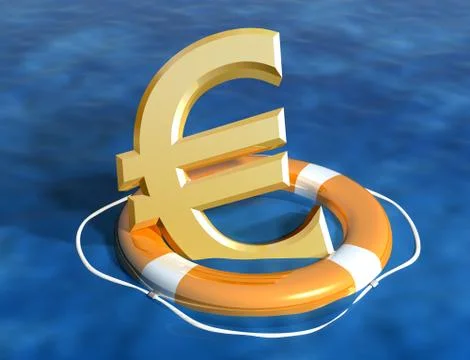 Saving the euro Illustrazione stock