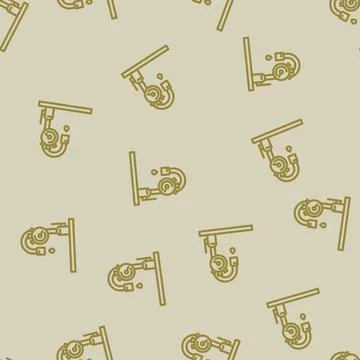 Saving faucet water line vector seamless pattern Stock Illustration