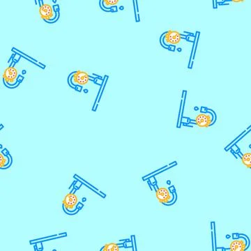 Saving faucet water vector seamless pattern Illustrazione stock