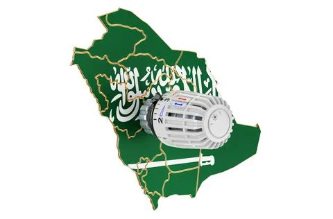 Saving heating consumption in Saudi Arabia, 3D rendering Stock Illustration