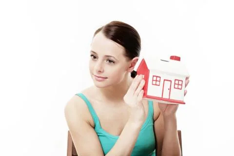 Saving for a house Foto stock