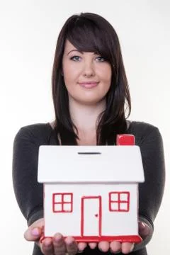 Saving up for a house Stock Photos