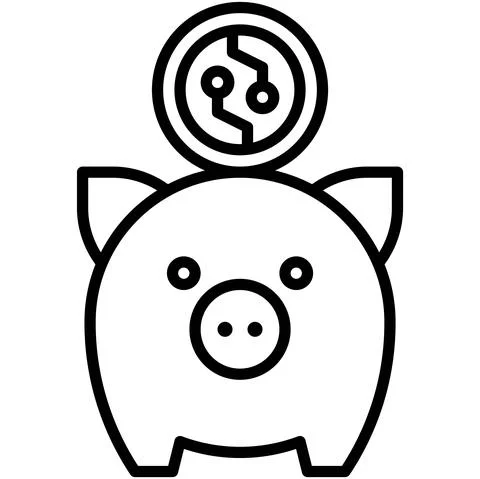 Saving icon, DeFi related vector illustration 스톡 일러스트