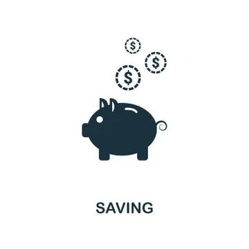Saving icon. Line style icon design from personal finance icon collection. UI Stock Illustration