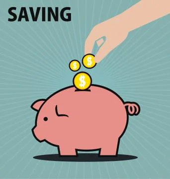 SAVING Stock Illustration