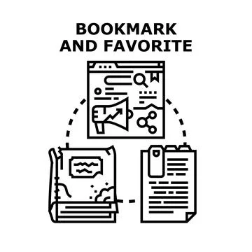Saving information and favorite content concept Stock Illustration