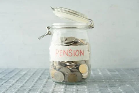 Saving jar with coins Stock Photos