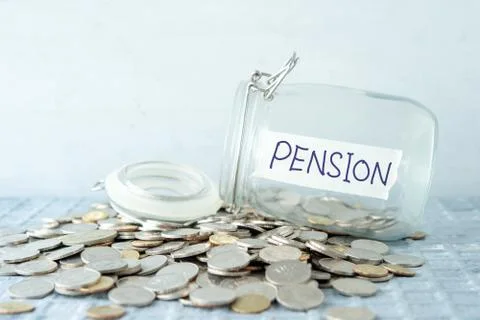 Saving jar with coins Stock Photos