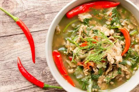 Saving meat curry. Stock Photos