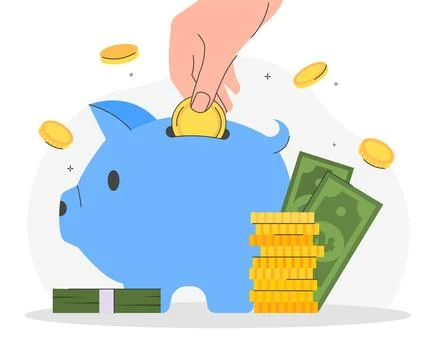 Saving money abstract concept Stock Illustration