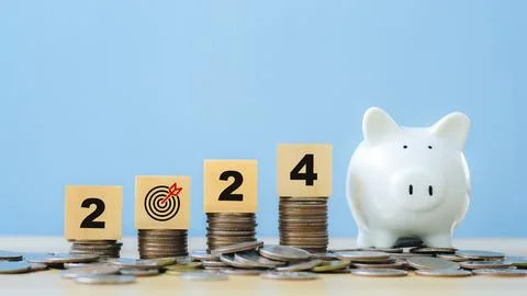 Saving money and financial plan concept for Investment,Money, Budget and ta.. Stock Photos