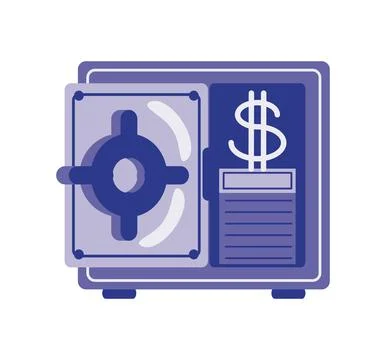 Saving money in box Illustrazione stock