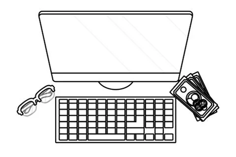 Saving money cartoon Illustrazione stock
