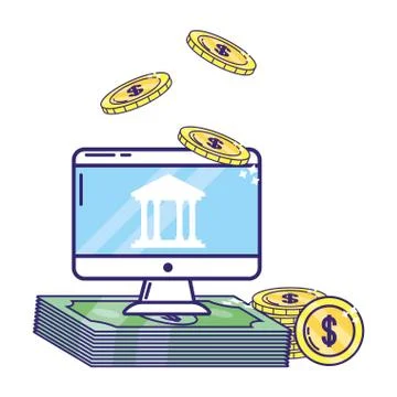 Saving money cartoon Stockillustratie