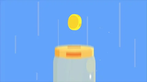 Saving Money Coin Motion Graphics Animation Stock Footage 283903009