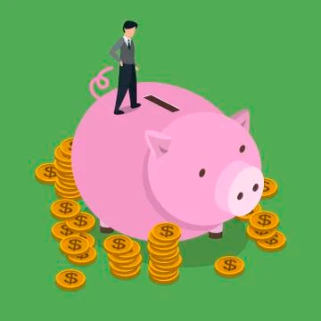 Saving money concept Stock Illustration