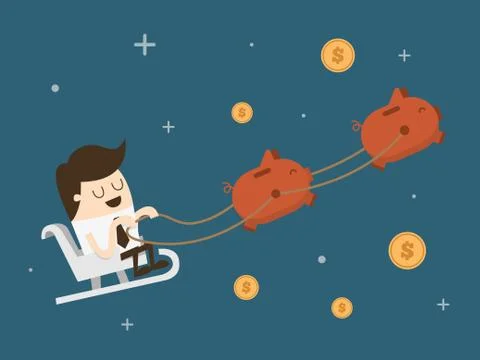 Saving money concept Stock Illustration